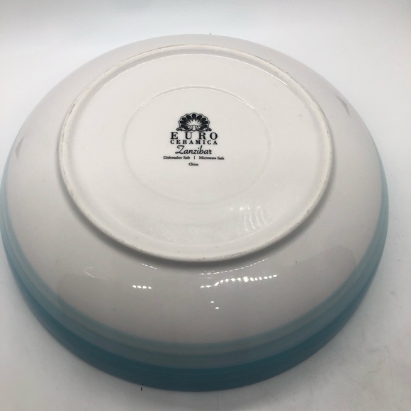 Euro Ceramica Zanzibar 8.5” Pasta Bowl Dinner Floral Roses Ceramic REPLACEMENT - Picture 5 of 12